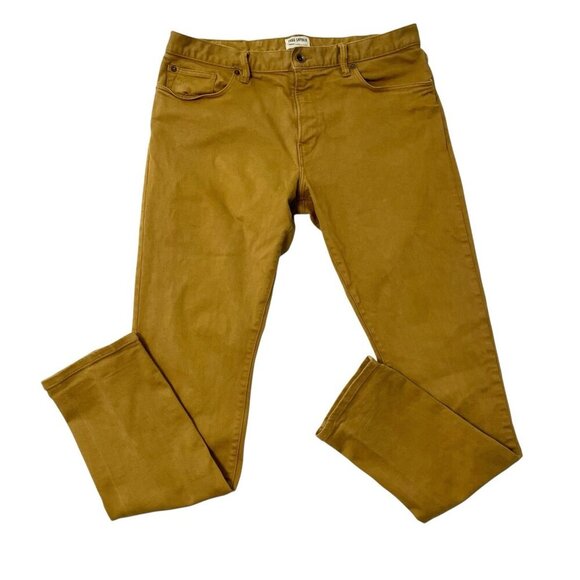 Todd Snyder Stretch 5 Pocket Chino Jeans Slim Fit Caramel Brown Khaki size 34X34 - Picture 1 of 10